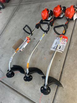 ECHO $170 each cada uno
21.2 cc Gas 2-Stroke Curved Shaft String Trimmer with Rapid-Loader Trimmer Head