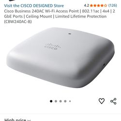 New, Cisco Business 240AC Wi-Fi Access Point CBW240AC-B. Retails $190