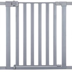 Safety 1st Walk Through Baby Gate with Door, Adjustable Pressure Mount Lift, Dog Gates, Fits 29"-38" Wide, 1-Pack, Silver