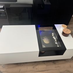 Beautiful White Wood Coffee Table
