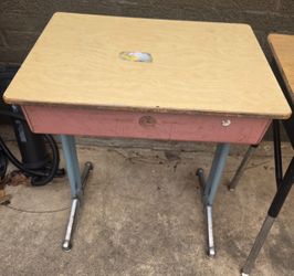 vintage American Seating Company "Classmate" school desk from the 1950s or 1960s. 