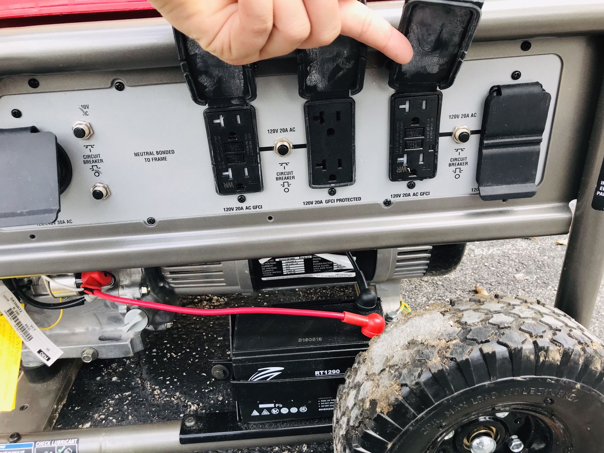 Honda black max generator 7000 running watts Electric start GX 390 for
