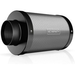 AC Infinity Air Carbon Filter 4” with Premium Australian Virgin Charcoal, for Inline Duct Fan, Odor Control, Hydroponics, Grow Rooms