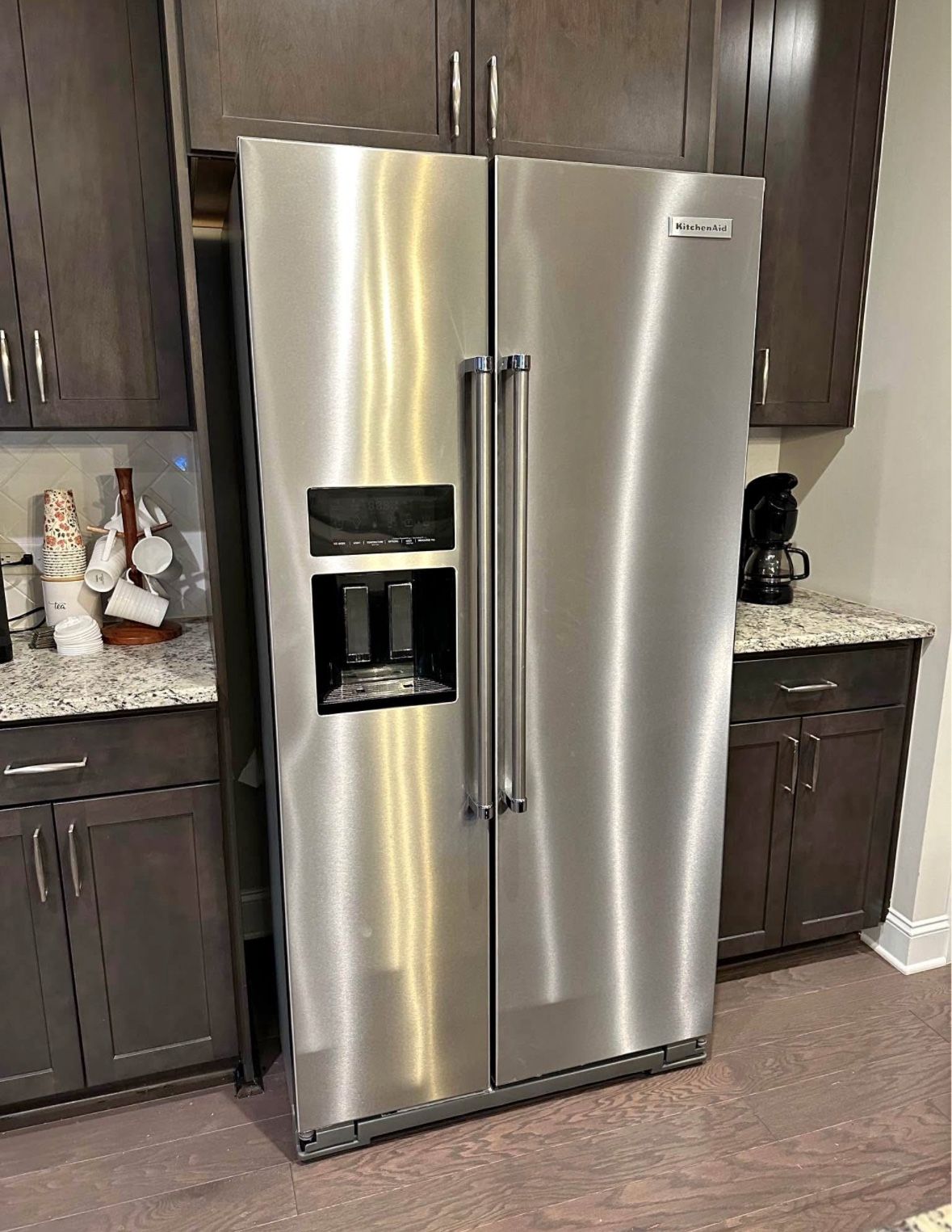 New KitchenAide 22cu ft counter Depth stainless side by side refridgerator