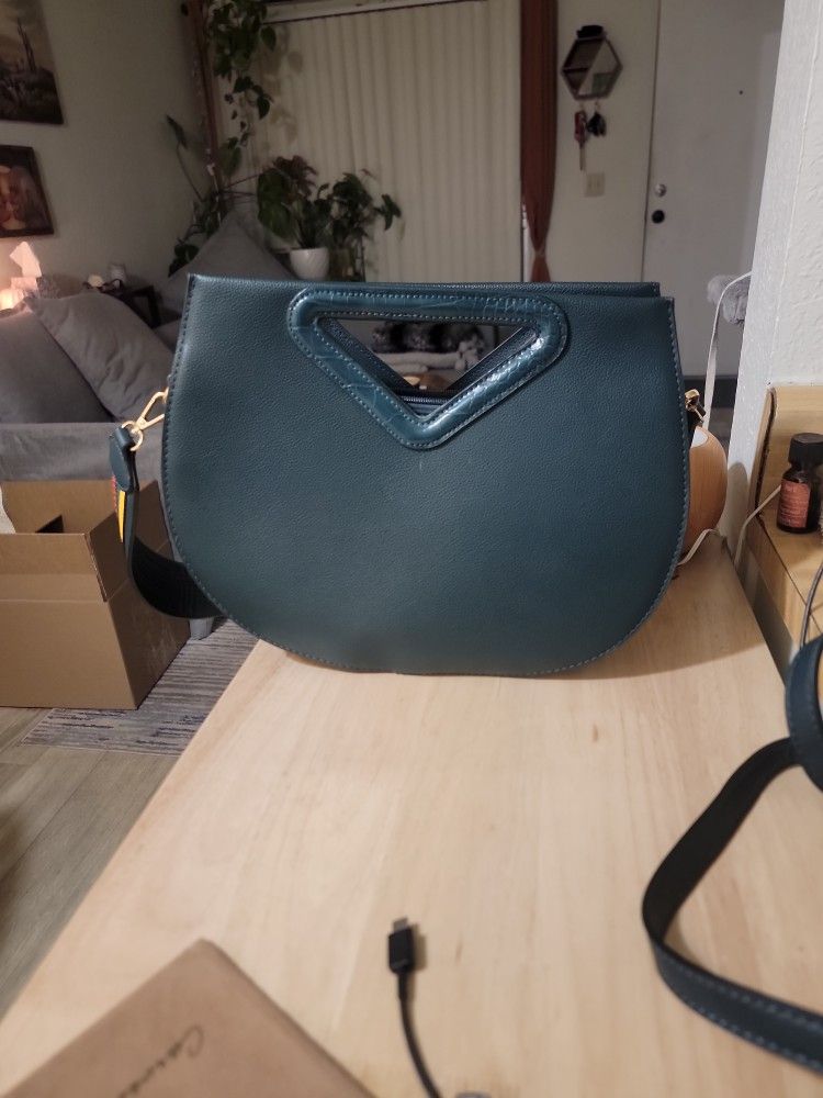 Dark Green/turquoise Purse