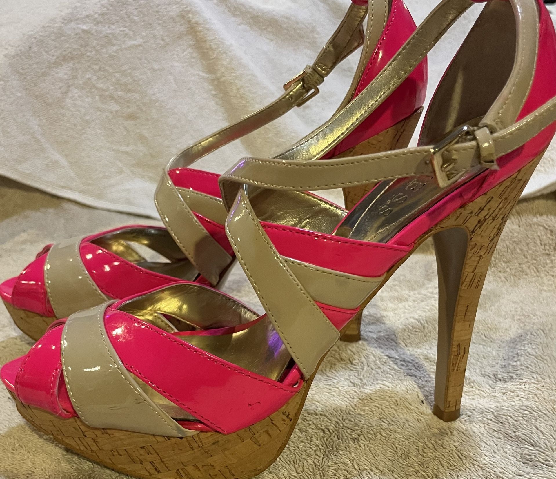 Guess Jaclyn Strapped Platform Sandal Heels