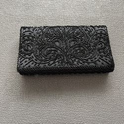 Black Beaded Vintage Clutch