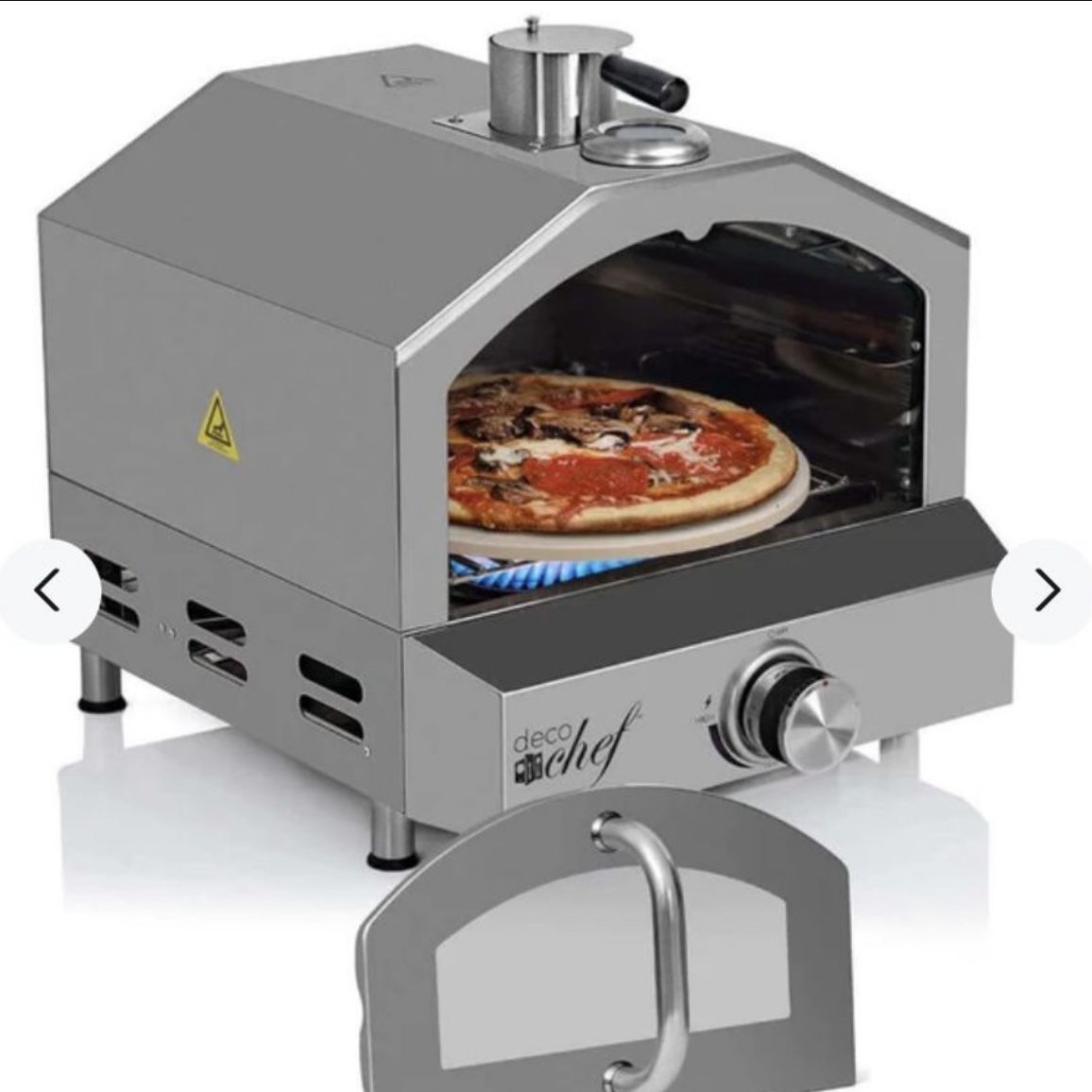 Deco Chef 2-in-1 Propane Gas Pizza Oven & Grill, Portable, with Pizza Stone, Peel, Rack Make reasonable offer. Brand new - in box.