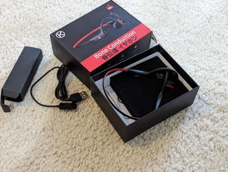 bone conduction bluetooth headphones - Model: S6 - Black/Red