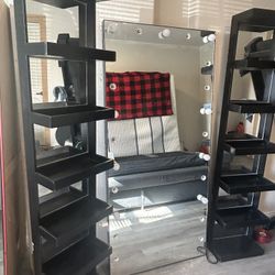 Vanity  Set With Shelves 