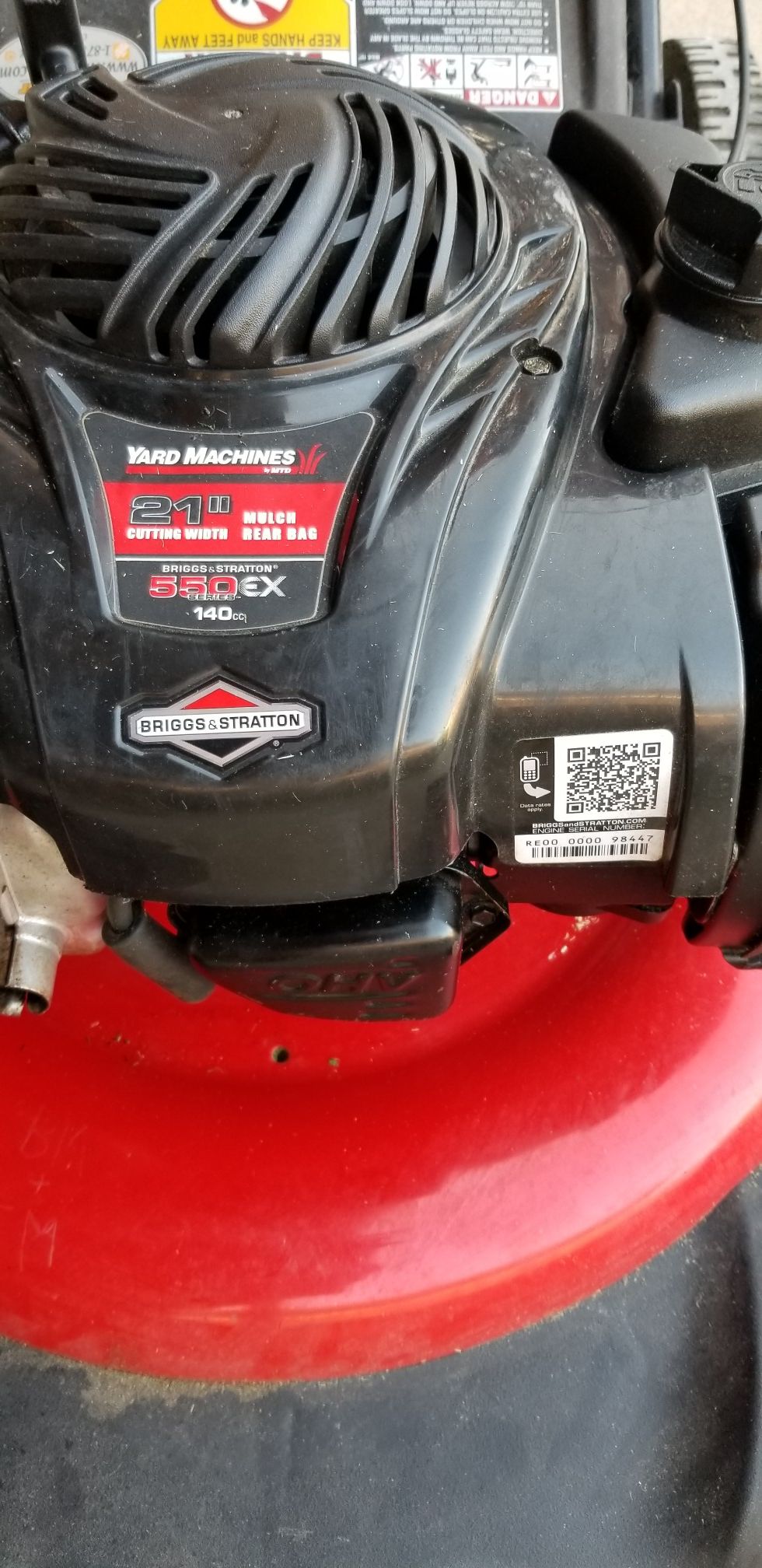 Lawn mower Yard machine 21" 140cc 550ex for Sale in Westchester, IL
