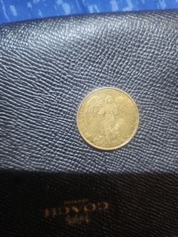 Vintage Guardian Angel Pocket Token – Silver-Tone Religious Medal Coin