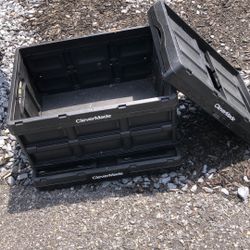 Three Collapsible Storage Bins 18”x14”