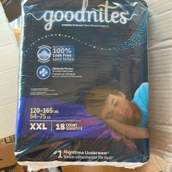 Goodnites Overnight Diapers XXL 120-165 lbs. 