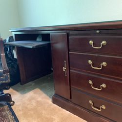 Cherry Wood Computer Desk And Chair 