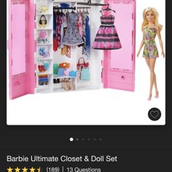 Barbie ultimate closet and Barbie gymnast