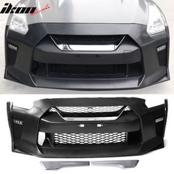 Fits 2009-2022 Nissan R35 GTR Upgrade 09-16 to 17-22 Front / Rear Bumper Covers Conversion & Side Skirts