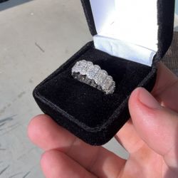 Sterling Silver Moissanite Ring  