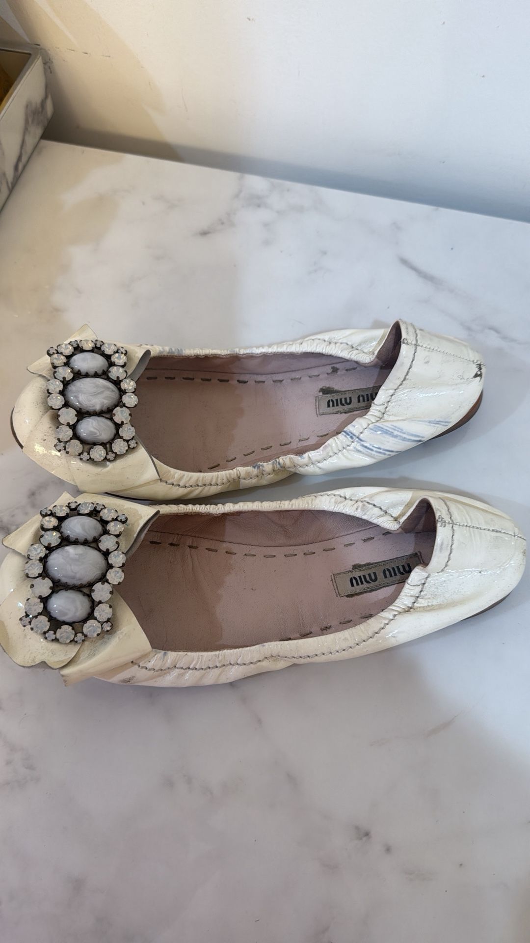 Miu Miu Ballet Flats Jeweled
