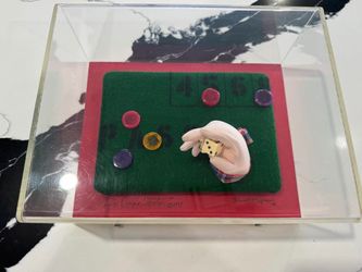 "The Craps Shooter" 1987 Signed 3D Shadow Box Art