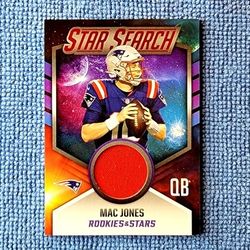 Mac Jones 2021 Rookies & Stars Red Star Search Rookie SP Patch  #SS-MJ New England Patriots 