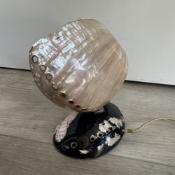 Antique Mother of Pearl Abalone Shell Lamp / Night Light - Sea Nautical Theme