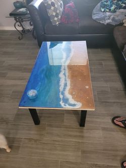 ocean resin epoxy table