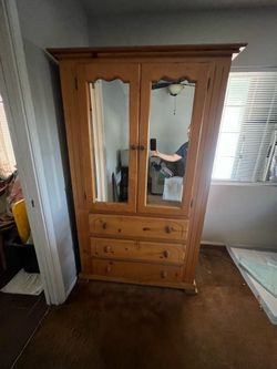 Cabinet, closet, and dresser with mirrors
