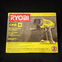 Ryobi  One+ 18V 1/2in Hammer Drill/Driver (Tool Only