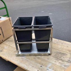 Brand New Double Waste Basket Pullout For D18” Cabinet