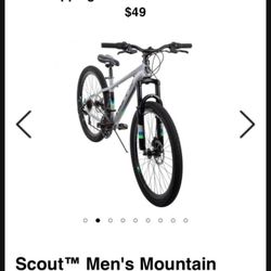 Huffy Scout TM Men's Mountain Bike, Gray, 26-inch
