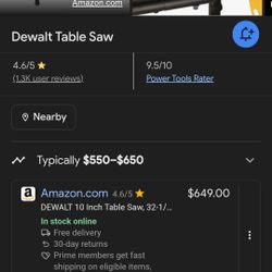 Dewalt Table Saw