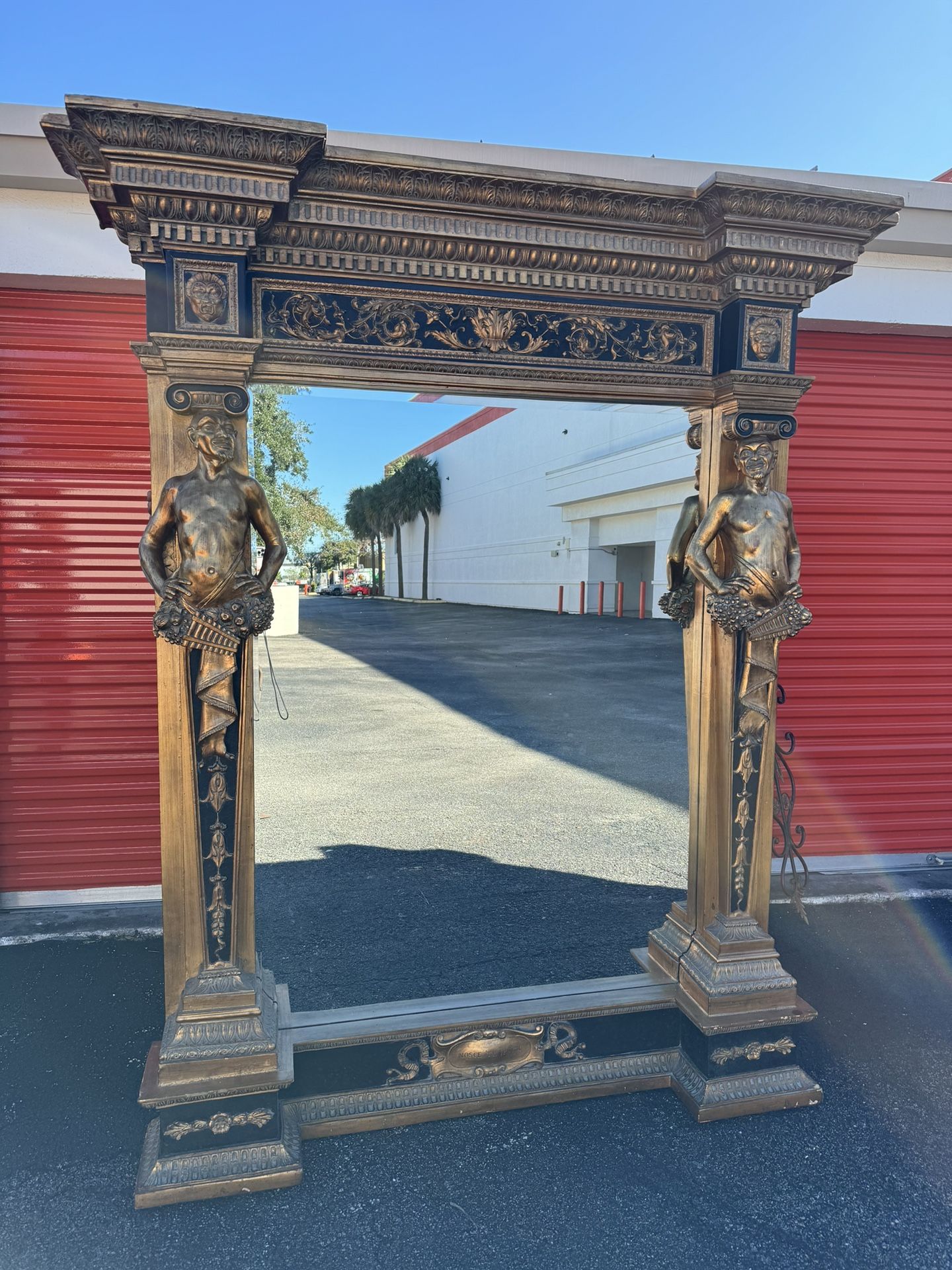 BEAUTIFUL LARGE ANTIQUE MIRROR 