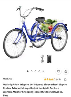 Brand New Marknig Adult 26" Tricycle
