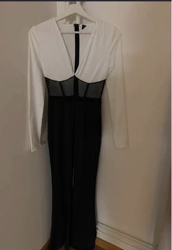 Black and White Long Sleeve jumpsuit