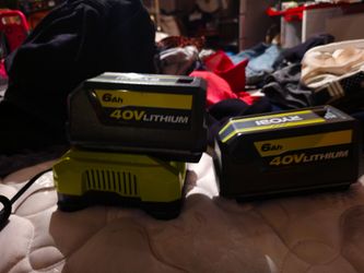 Ryobi 2 6ah battery plus charger