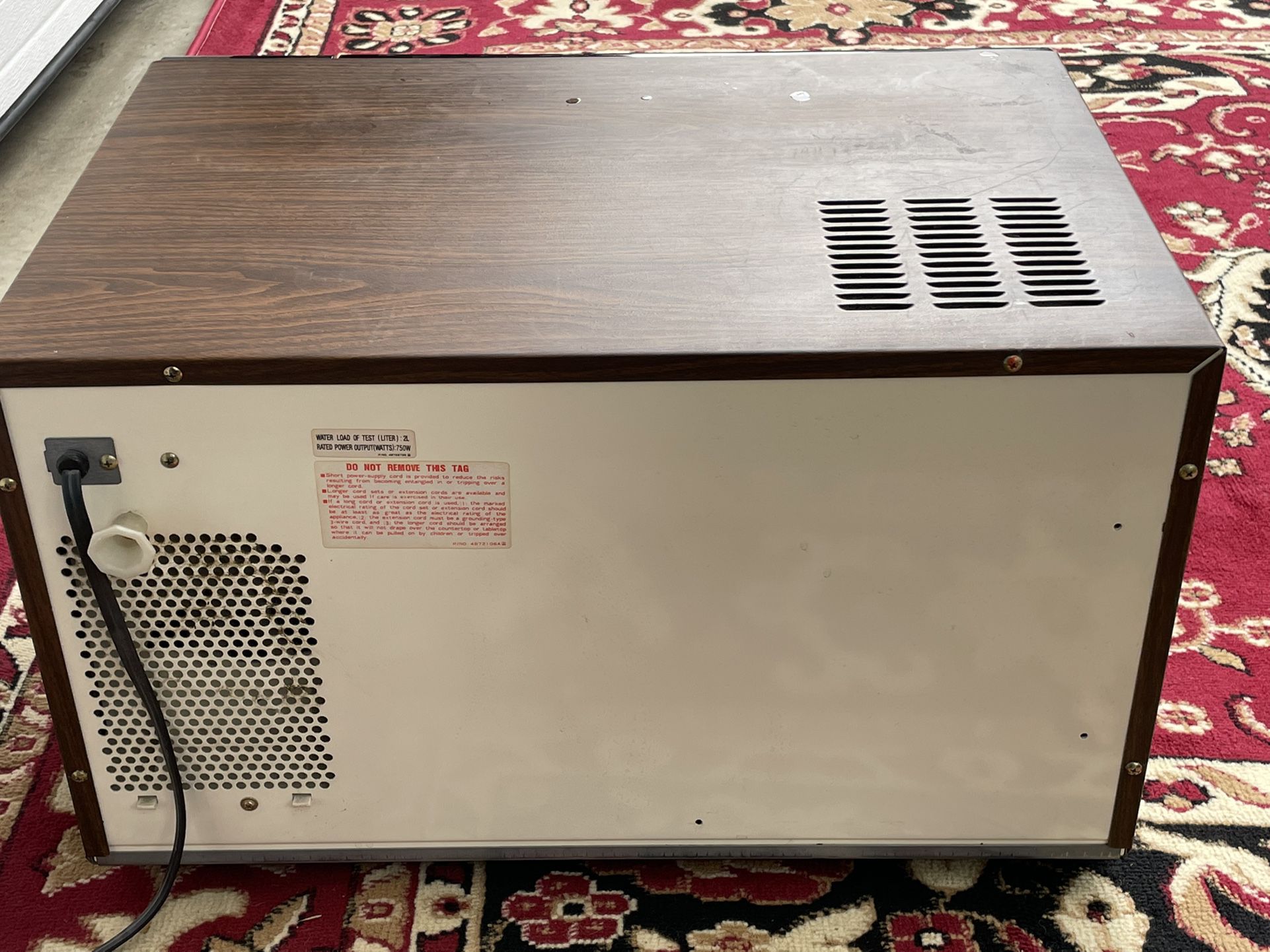 Vintage 1979 Kenmore Sears Microwave Wood Grain Model 564.9938010