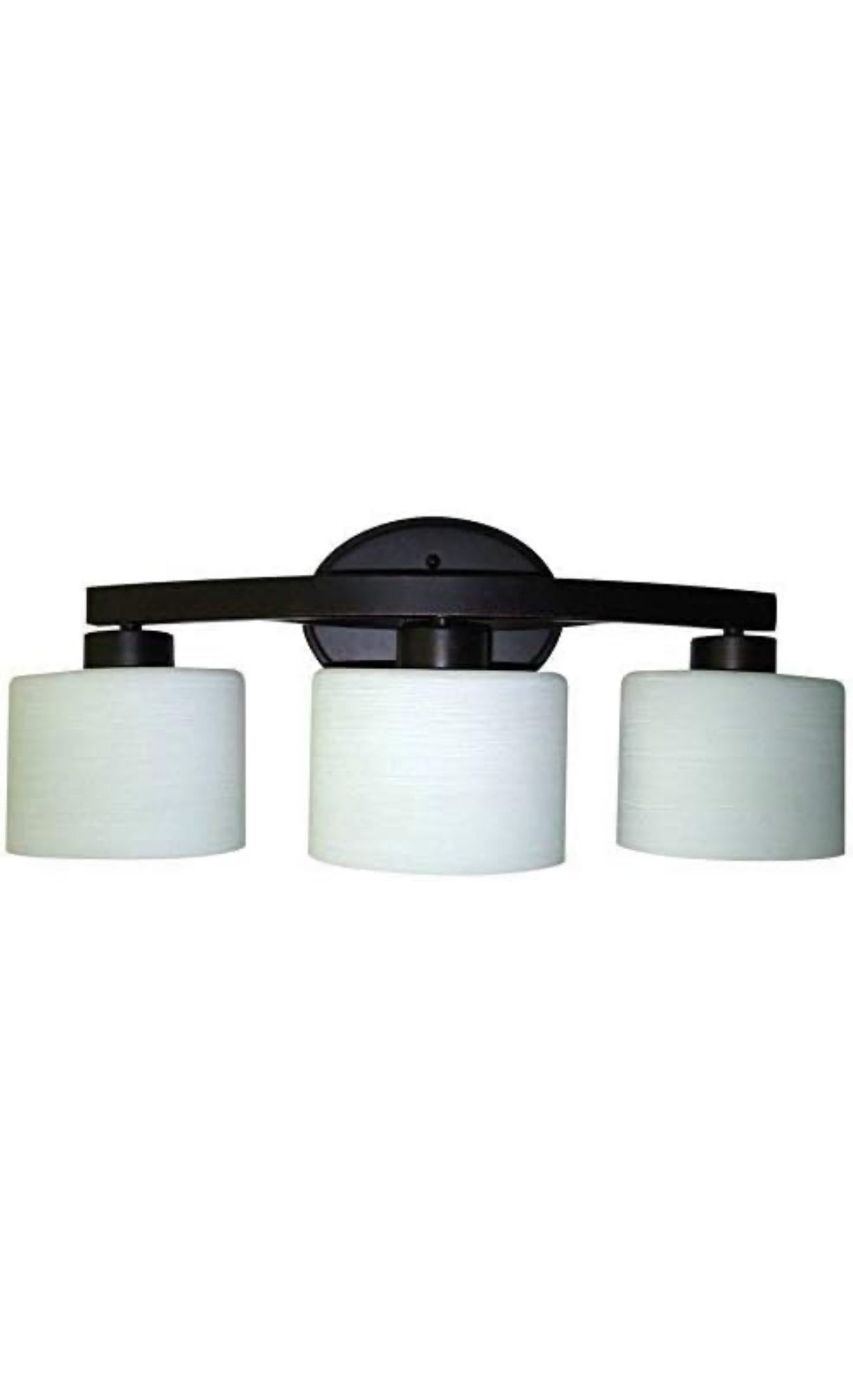 allen + roth 3-Light Merington Aged Bronze Standard Bathroom Vanity Light