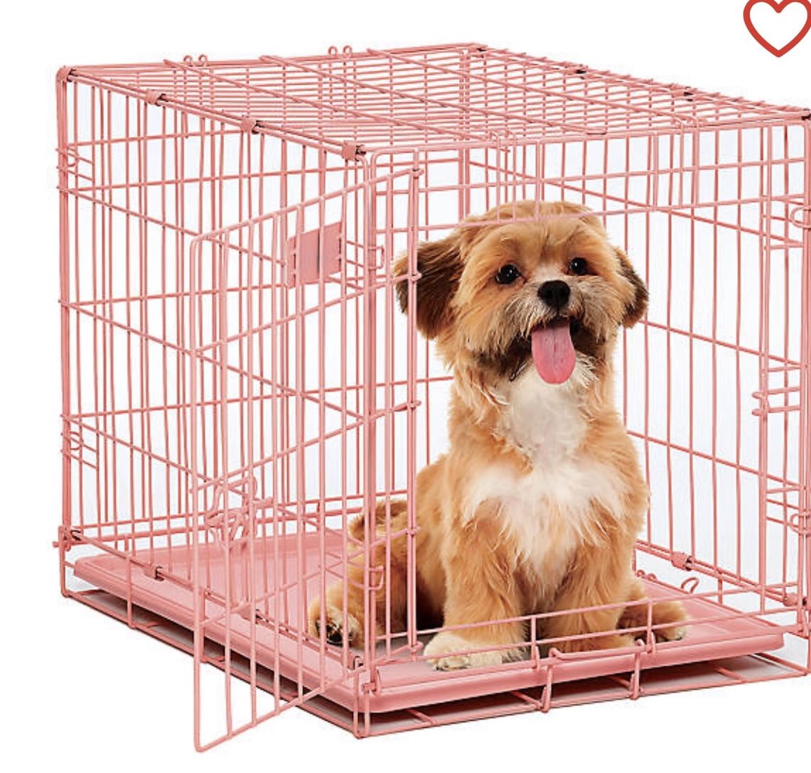 Pink dog crate