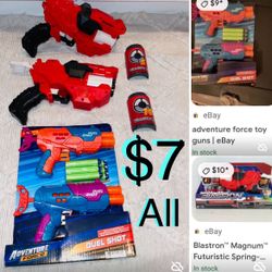$7 For all Bundle of Blastron set & adventure Force Toys Guns great for kids visiting fun summer