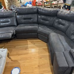 Sectional Sofa With Two Electrical Chairs 