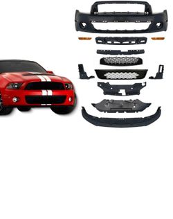 For 2010~2014 Ford Mustang GT500 13~14 V6 to 10~12 GT Style Front Bumper Kit