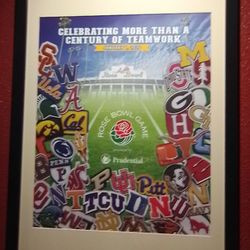 Rose Bowl College Football Poster custom Framed