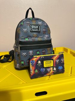 Loungefly Marvel Guardians of the Galaxy Chibi Mini Backpack & wallet