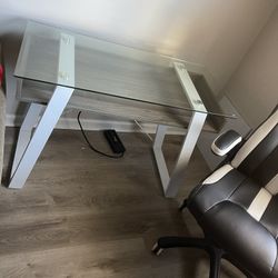 Computer Desk And And Gaming Chair 