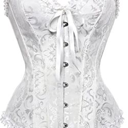 XXL Adjustable White Corset 