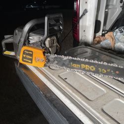 Poulan Pro 16inch 34cc gas powered chain saw. Only asking $55.00