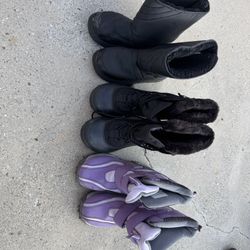 3 Different Pairs Of Snow Boots 