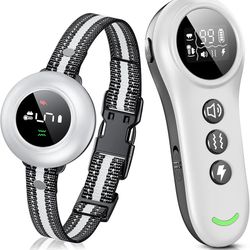2-in-1 Dog Shock Collar & Dog Bark Collar - Smart Anti Barking Dog Training Collar with 5 Adjustable Sensitivity & 3300FT Remote for All Breeds IP67 W