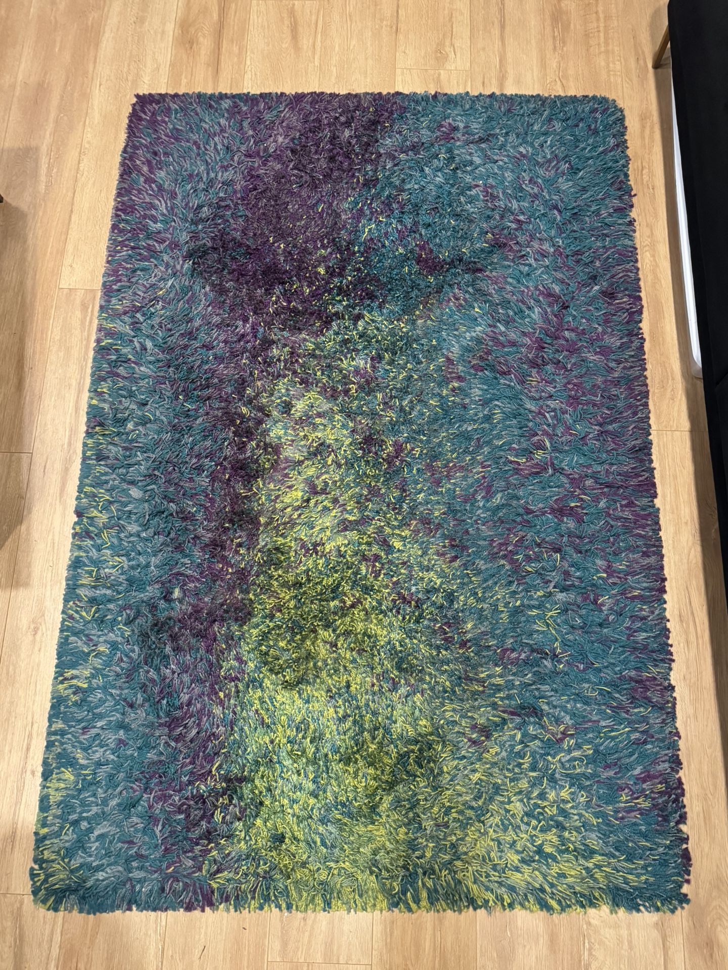Barcelona Shag Rug – Peacock (3’9” x 5’6”)